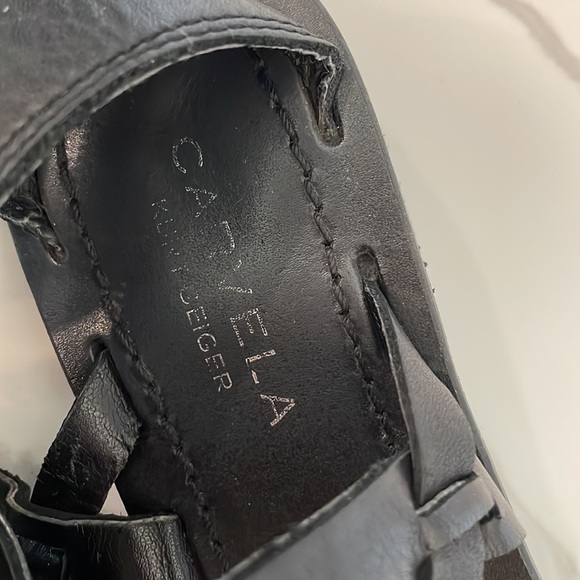KURT GEIGER CARVELA Black Leather Gladiator Sandals Made in Italy Size 36 (6US) - Picture 6 of 11